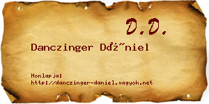 Danczinger Dániel névjegykártya